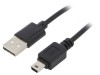 Cablu USB 2.0 A la B Mini 1.8m Negru, Akyga