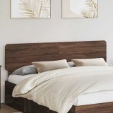 Tablie cap cu headboard Stejar inchis 180 cm Lemn compozit, DKD Home Decor