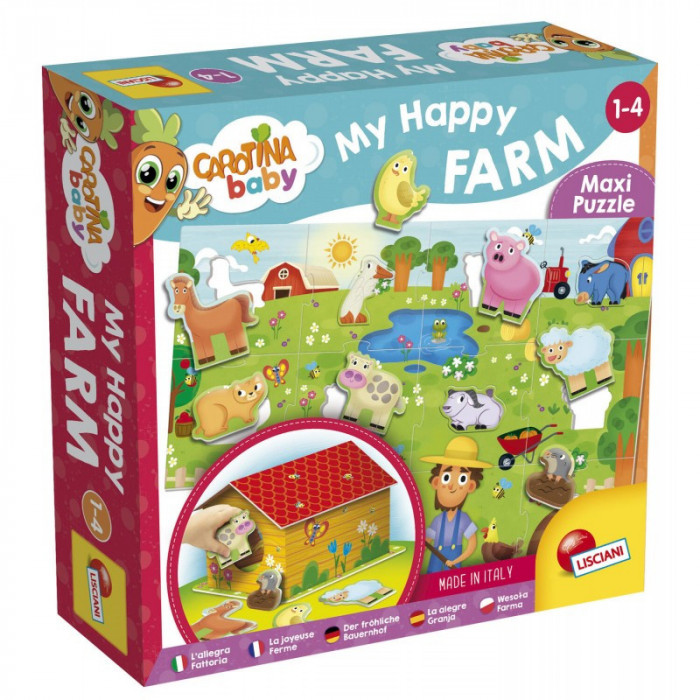 Puzzle 3D - Ferma mea vesela, 1-4 ani