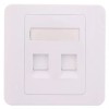 Capac priza RJ45 fara Keystone 2 porturi alb Well