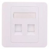 Capac priza RJ45 fara Keystone 2 porturi alb Well
