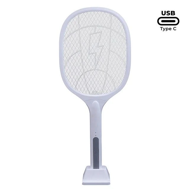 Paleta electrica reincarcabila pentru tantari si insecte cu suport inclus