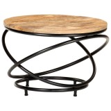 Cumpara ieftin Masuta de cafea, negru, 60 x 60 x 40 cm, lemn masiv de mango