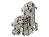 Conector Șine 0,14-6mm&sup2; 4 Borne Gri UTTB