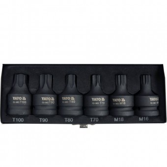 Set de sase biti de impact Torx si Spline 3/4, Yato foto
