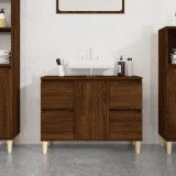 VidaXL Dulap de chiuvetă, stejar maro, 80x33x60 cm, lemn prelucrat 821275