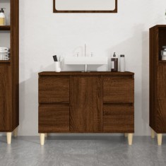 vidaXL Dulap de chiuvetă, stejar maro, 80x33x60 cm, lemn prelucrat 821275