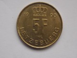 5 FRANCS 1990 LUXEMBURG