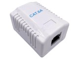 Soclu de perete GEMBIRD Cat 6a RJ45 alb 53x40x30mm NCAC-1F6A-01