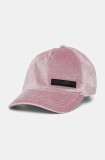 EA7 Emporio Armani șapcă de baseball din bumbac culoarea roz, neted, 4F101.280048