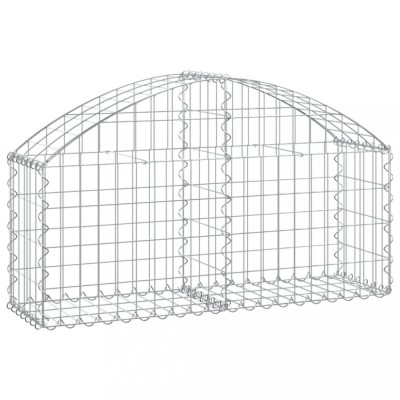 Cos gabion arcuit, 100x30x40/60 cm, fier galvanizat foto