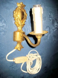 1983-Aplica electrica mica franceza Baroc cu un brat in bronz aurit.
