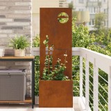 Cumpara ieftin Ghiveci de Grădină cu Panou Decorativ Ruginit 50 x 140 cm