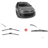 Cumpara ieftin Set 3 stergatoare KIA RIO III Hatchback Van (UB) 2011 - 2017, pentru parbriz si luneta, Valeo Silencio