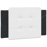 Perna pentru tablie pat, Zadar, alb si negru, 90 cm, piele artificiala, DKD Home Decor