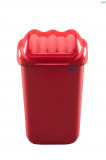 Cos Plastic Cu Capac Batant, Pentru Reciclare Selectiva, Capacitate 30l, Plafor Fala - Rosu