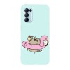 Husa compatibila cu Oppo A55, Viceversa, model Stay chill Pusheen, Silicon, TPU, Transparent, Carcasa