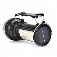 Lanterna LED 1W+3W COB LED Acumulator Incarcare Solara si 220V KC668 foto