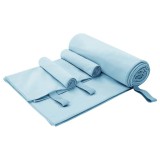 vidaXL Set de Prosoape Sport 3 pcs albastru Poliester și poliamidă 42011502