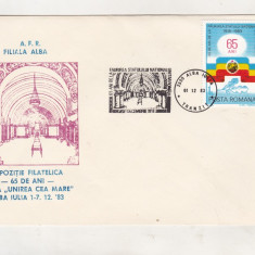 bnk fil Plic ocazional Expofil 65 ani de la Marea Unire Alba Iulia 1983