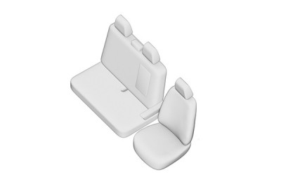 Set Huse scaune dedicate Fiat Ducato (2+1) (2007-2014) + husa cotiera foto