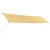 Copertina retractabila, galben si alb, 400 x 150 cm