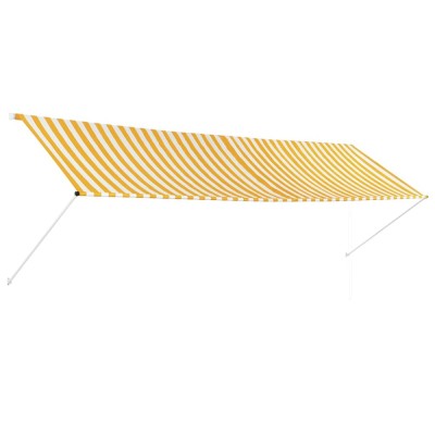 Copertina retractabila, galben si alb, 400 x 150 cm foto