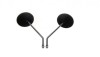 Oglinzi Scuter Rotunde Negre M8 Set - Compatibil Piaggio, Diametru 100mm