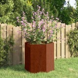 vidaXL Jardiniera Ruginiu 40x40x45cm Otel Corten Ghiveci Decorativ Gradina Balcon Terasa