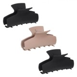 Set Clame de Păr Femei, Model Mat, Culoare Negru și Nude, 9 cm, 3 Bucăți