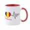 Cana maner rosu personalizata Romania, Model 7, INOVATIX&reg;. 330ml