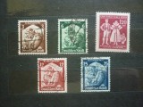 Lot 5 Timbre Vechi WW2 Germania al Treilea Reich 1934-1944 - Seria Completa Saar, Boemia Moravia -A228