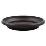Farfurie ghiveci Critex Infinity, plastic, rotunda, wenge, D 15 cm