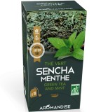 Ceai Verde Sencha cu Menta Bio 18 pliculete x 2g (36g) Aromandise - Japonia