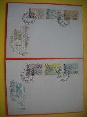 HOPCT PLIC S NR 489 SET 2 PLICURI WILDSCHLOSS VADUZ 1973 LIECHTENSTEIN foto