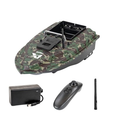 Barcă momeală X1 cu ejecție spate, camuflaj verde foto