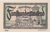 Bancnota Notgeld Germania D&uuml;sseldorf 500000 Mark 1923 seria 7 nr. 087577