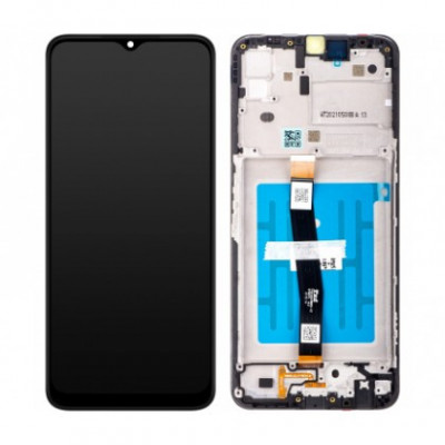 Display LCD cu touchscreen Samsung A225 Galaxy A22 4G Negru Original Service Pack foto