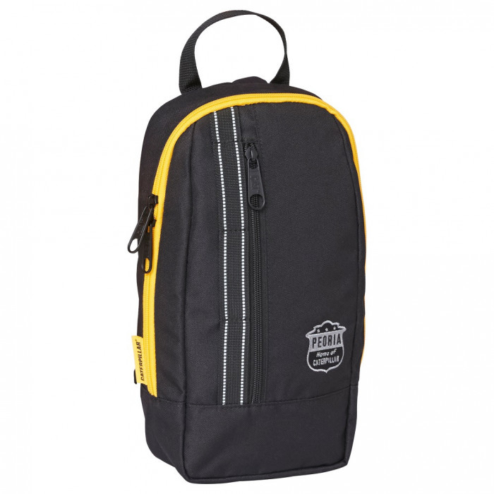 Geanta De Umar Caterpillar Mochilas Rpet Peoria, Material 600d Poliester - Negru/galben