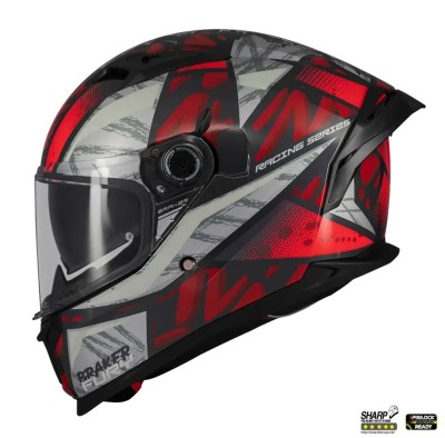 Casca integrala pentru scuter - motocicleta MT Braker SV Fury C5 rosu lucios (ochelari soare integrati) &amp;ndash; tip viziera: MT-V-28B &amp;ndash; DKS435 &amp;ndash; punctaj max foto
