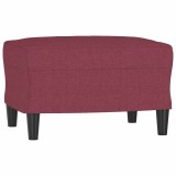Taburet, rosu vin, 60x50x41 cm, material textil