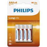 Baterii LONGLIFE AAA 4-BLISTER, Philips