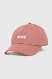 Cumpara ieftin BOSS șapcă de baseball din bumbac culoarea roz, cu imprimeu