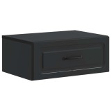 vidaXL Dulap de noapte suspendat cu sertar Negru 49 x 34,5 x 20 cm 899297