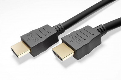 Cablu 1.4V HDMI 0.5m cu Ethernet 4K Ultra HD 2160p 30Hz conectori auriti Goobay foto