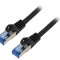 Patch cord S/FTP 6a 10m CCA LSZH negru 26AWG