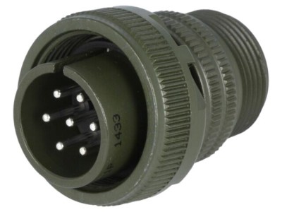 Conector circular Amphenol 7 pini tată lipire 13A pe cablu foto