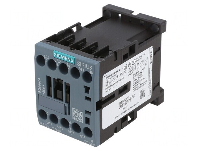Contactor 4P NO 24VDC 12A DIN Rail