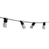 Ghirlanda 20 metri cu 40 becuri led E27 1W pentru exterior, cablu cauciuc IP44
