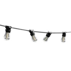 Ghirlanda 20 metri cu 40 becuri led E27 1W pentru exterior, cablu cauciuc IP44